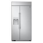 LG - 25.6 cu ft Side-by-Side Refrigerator with Smart Wi-Fi - Stainless steel - Front_Standard