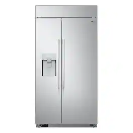LG - STUDIO 25.6 Cu. Ft. Side-by-Side Built-In Smart Refrigerator with Tall Ice and Water Dispenser - Stainless Steel
