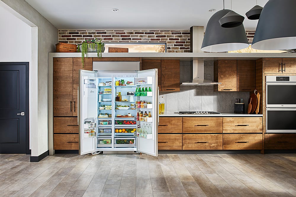 Alt View 23. LG - STUDIO 25.6 Cu. Ft. Side-by-Side Built-In Smart Refrigerator with Tall Ice and Water Dispenser - Stainless Steel.