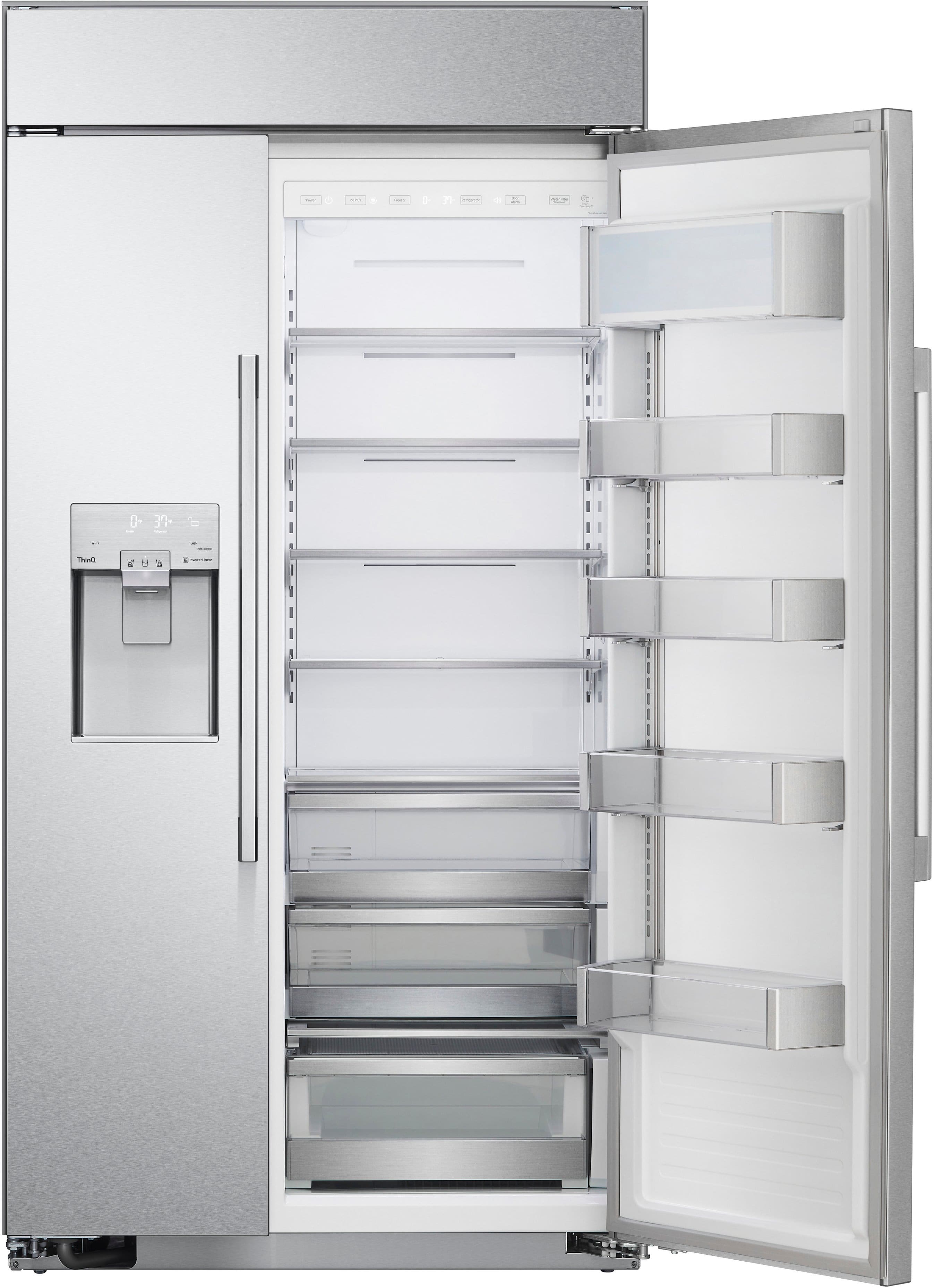 Alt View 16. LG - STUDIO 25.6 Cu. Ft. Side-by-Side Built-In Smart Refrigerator with Tall Ice and Water Dispenser - Stainless Steel.