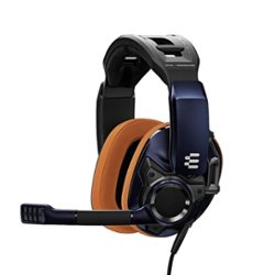 EPOS - GSP 602 Professional Closed Acoustic Gaming Headset with noise cancelling microphone - Blue and Brown - Front_Zoom