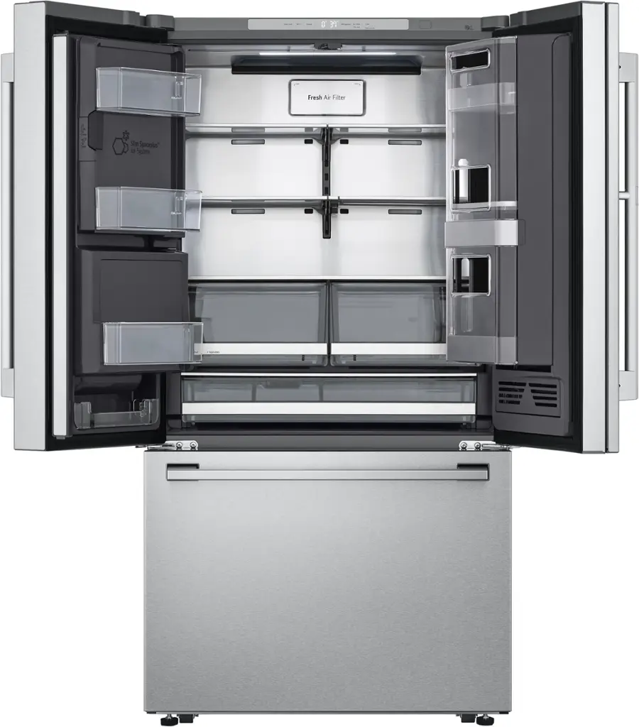 Alt View 13. LG - STUDIO 23.5 Cu. Ft. French Door-in-Door Counter-Depth Smart Refrigerator with Craft Ice - PrintProof Stainless Steel.