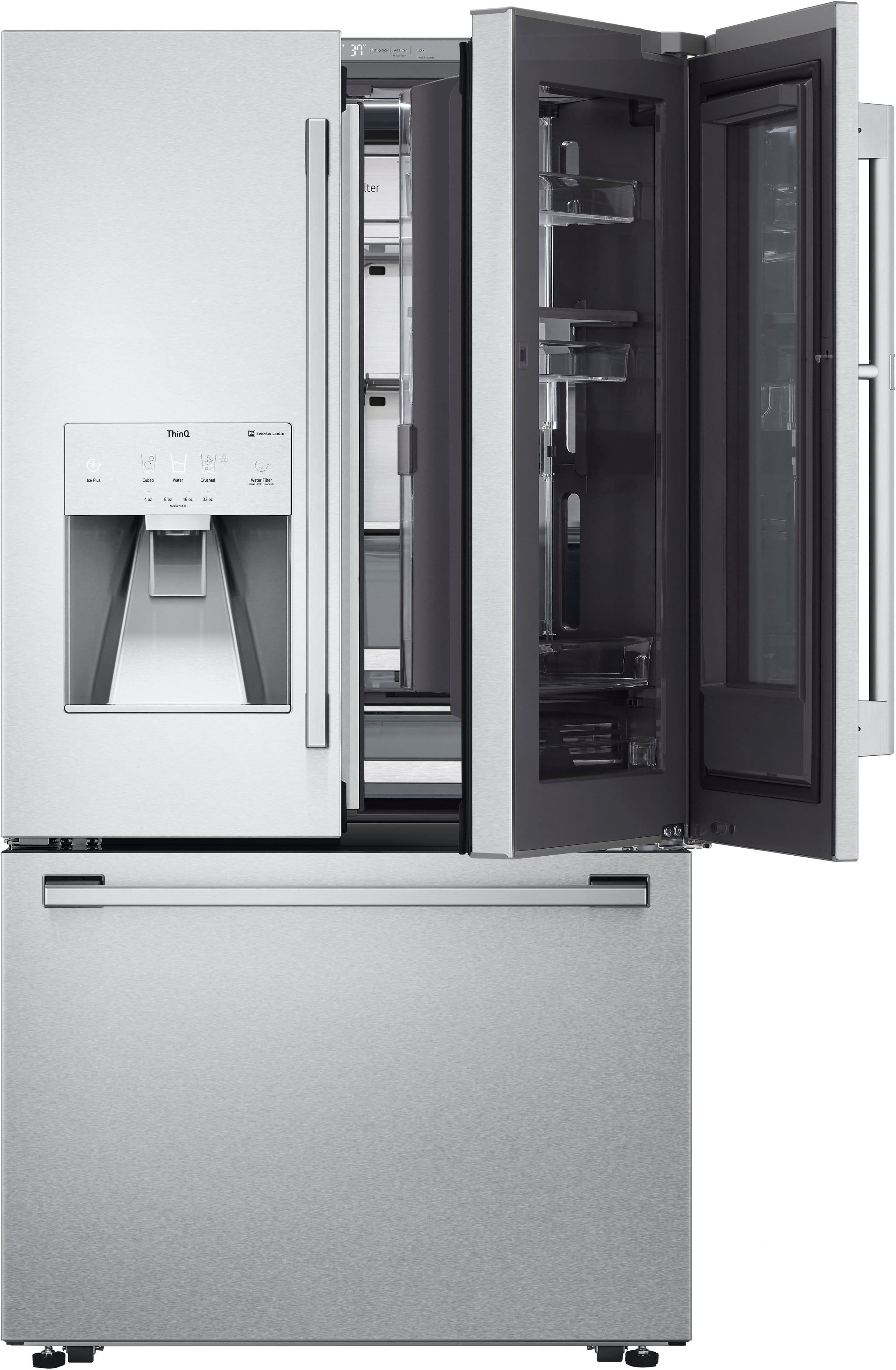 Alt View 16. LG - STUDIO 23.5 Cu. Ft. French Door-in-Door Counter-Depth Smart Refrigerator with Craft Ice - PrintProof Stainless Steel.
