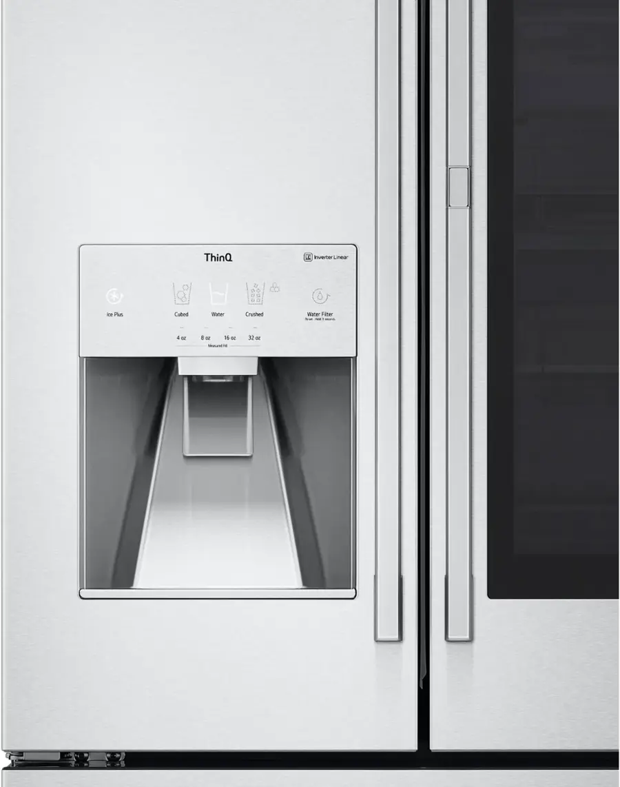 Alt View 18. LG - STUDIO 23.5 Cu. Ft. French Door-in-Door Counter-Depth Smart Refrigerator with Craft Ice - PrintProof Stainless Steel.