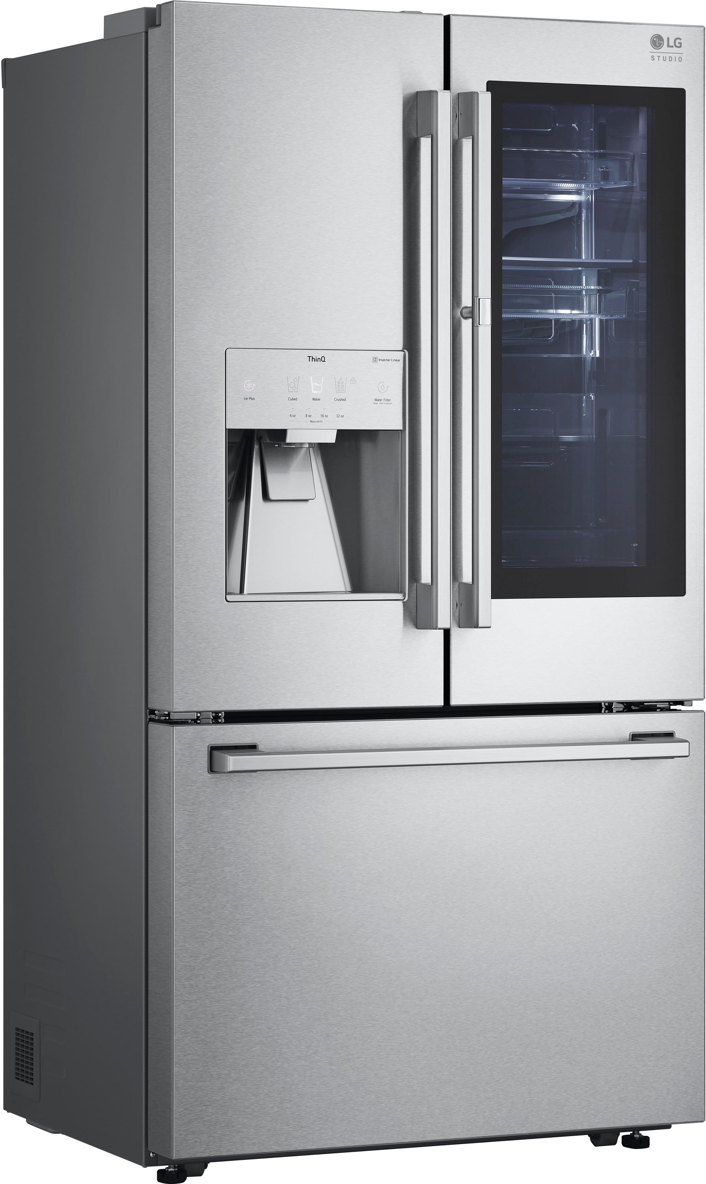 Alt View 19. LG - STUDIO 23.5 Cu. Ft. French Door-in-Door Counter-Depth Smart Refrigerator with Craft Ice - PrintProof Stainless Steel.