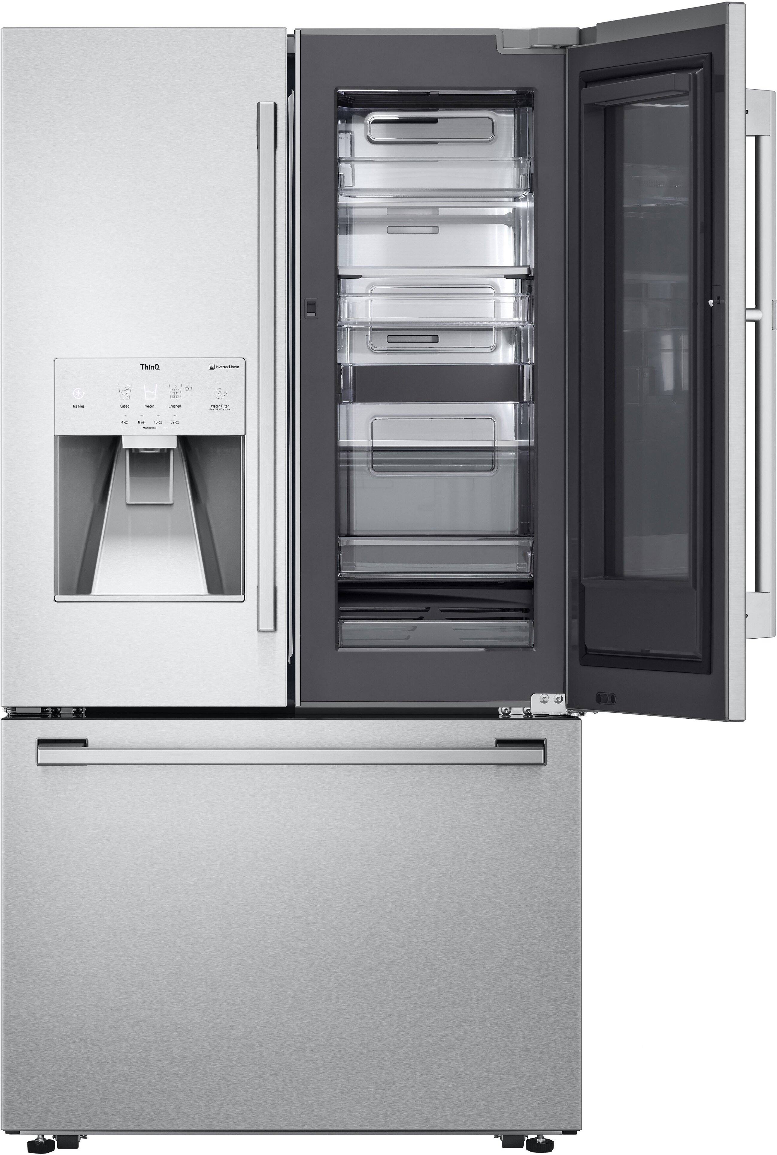Alt View 15. LG - STUDIO 23.5 Cu. Ft. French Door-in-Door Counter-Depth Smart Refrigerator with Craft Ice - PrintProof Stainless Steel.