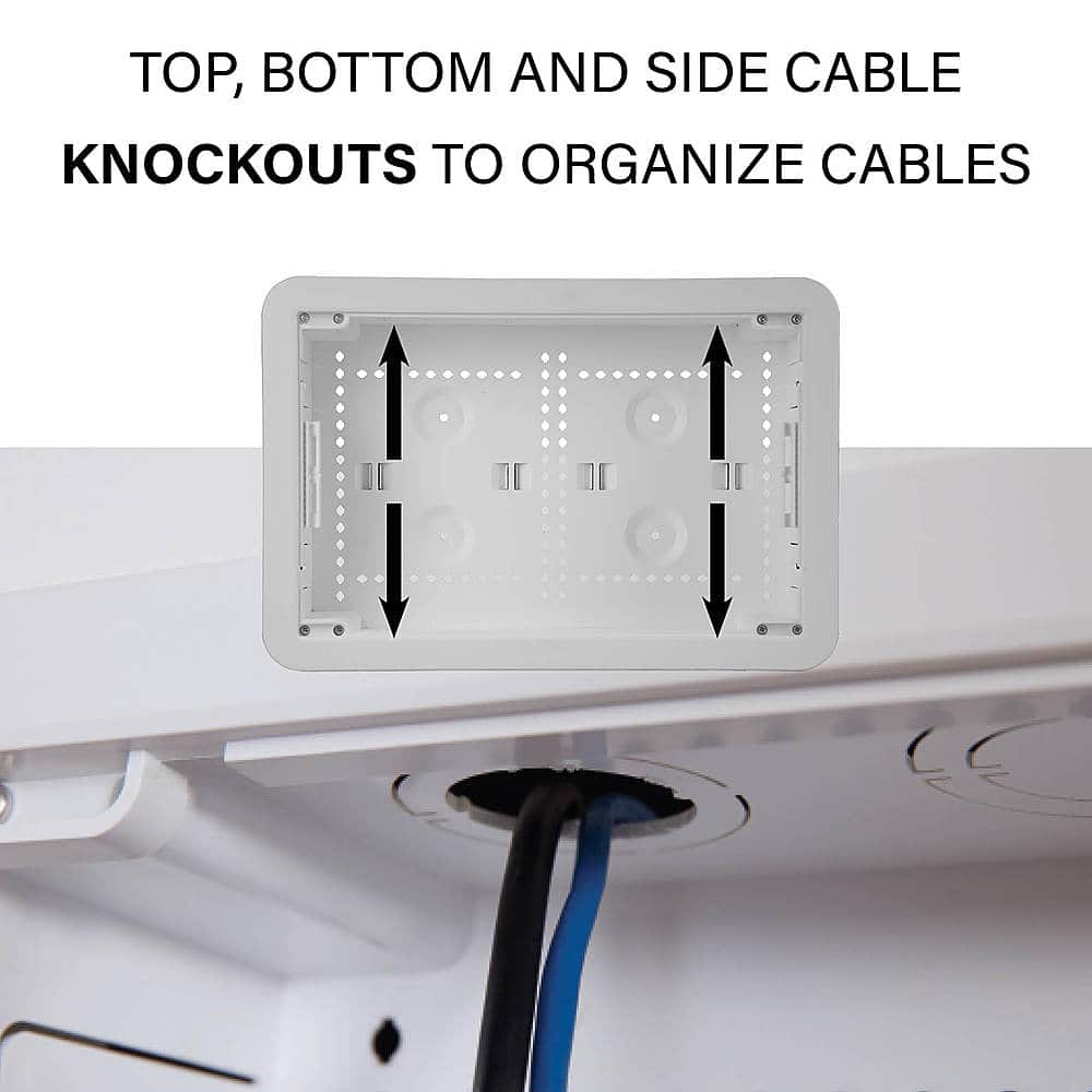 TOP, BOTTOM AND SIDE CABLE KNOCKOUTS TO ORGANIZE CABLES