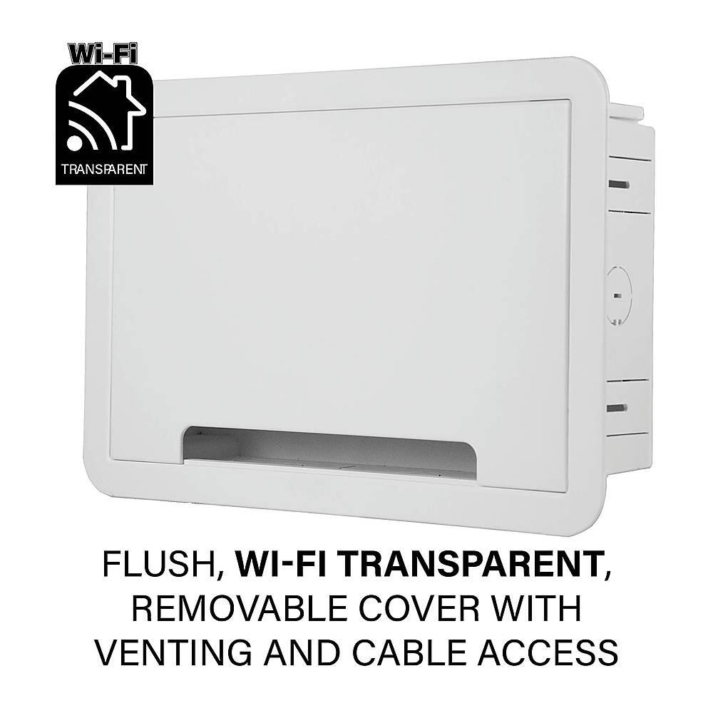 Wi-Fi Transparent, Removable Cover with Venting and Cable Access.