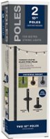 Excello Global Products - Bistro String Light Pole - 2 Pack - Extends to 10 Feet - Universal Mounting Options - Black - Front_Zoom
