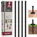 Front. Excello Global Products - Bistro String Light Poles - 4 Pack - Extends to 10 Feet - Universal Mounting Options - Black.