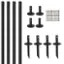 Alt View 12. Excello Global Products - Bistro String Light Poles - 4 Pack - Extends to 10 Feet - Universal Mounting Options - Black.