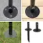 Alt View 19. Excello Global Products - Bistro String Light Poles - 4 Pack - Extends to 10 Feet - 100 Feet of String Lights Included - Black.