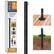 Left. Excello Global Products - Bistro String Light Pole - 1 Pack - Extends to 10 Feet - Universal Mounting Options - Black.