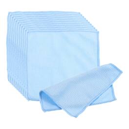 Unique Bargains - Glasses Cleaning Cloth 5.8"x5.8", 12pcs Polishing Cloth for Lens, Eyeglasses, Screens - Blue