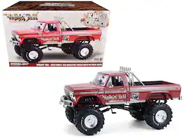 Greenlight - 1979 Ford F-250 Monster Truck with 48-Inch Tires "Walkin' Tall" "Kings of Crunch" Series 1/18 - Red