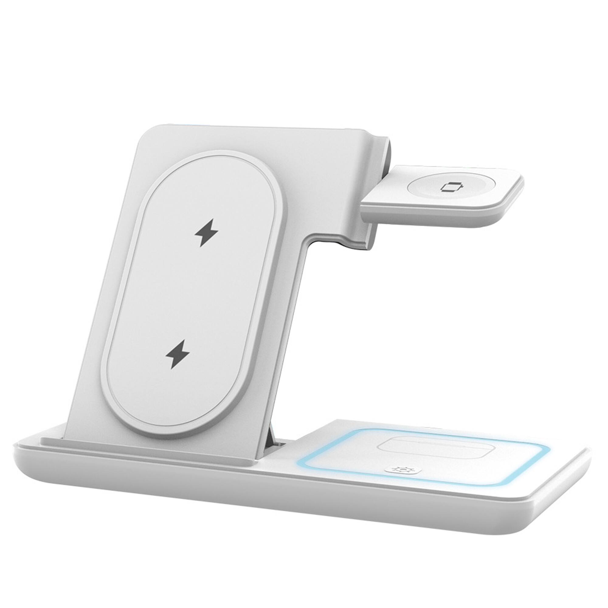 Front. YONWAY - 3 in 1 Wireless Charging Station, Wireless Charger for iPhone Products, Fast Charging Stand for iPhone, Watches, Airpods.