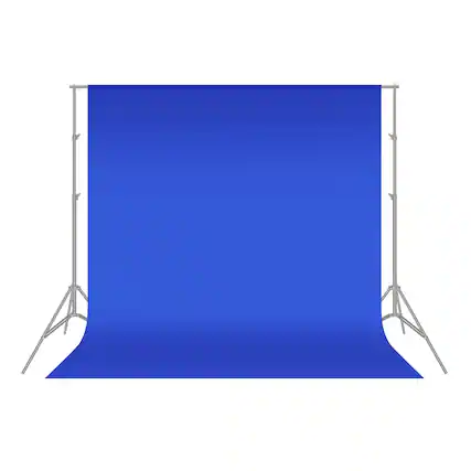 Front. Neewer - 6x9ft Collapsible Blue Polyester Photo Backdrop, for Studio/Video/TV, Backdrop ONLY.