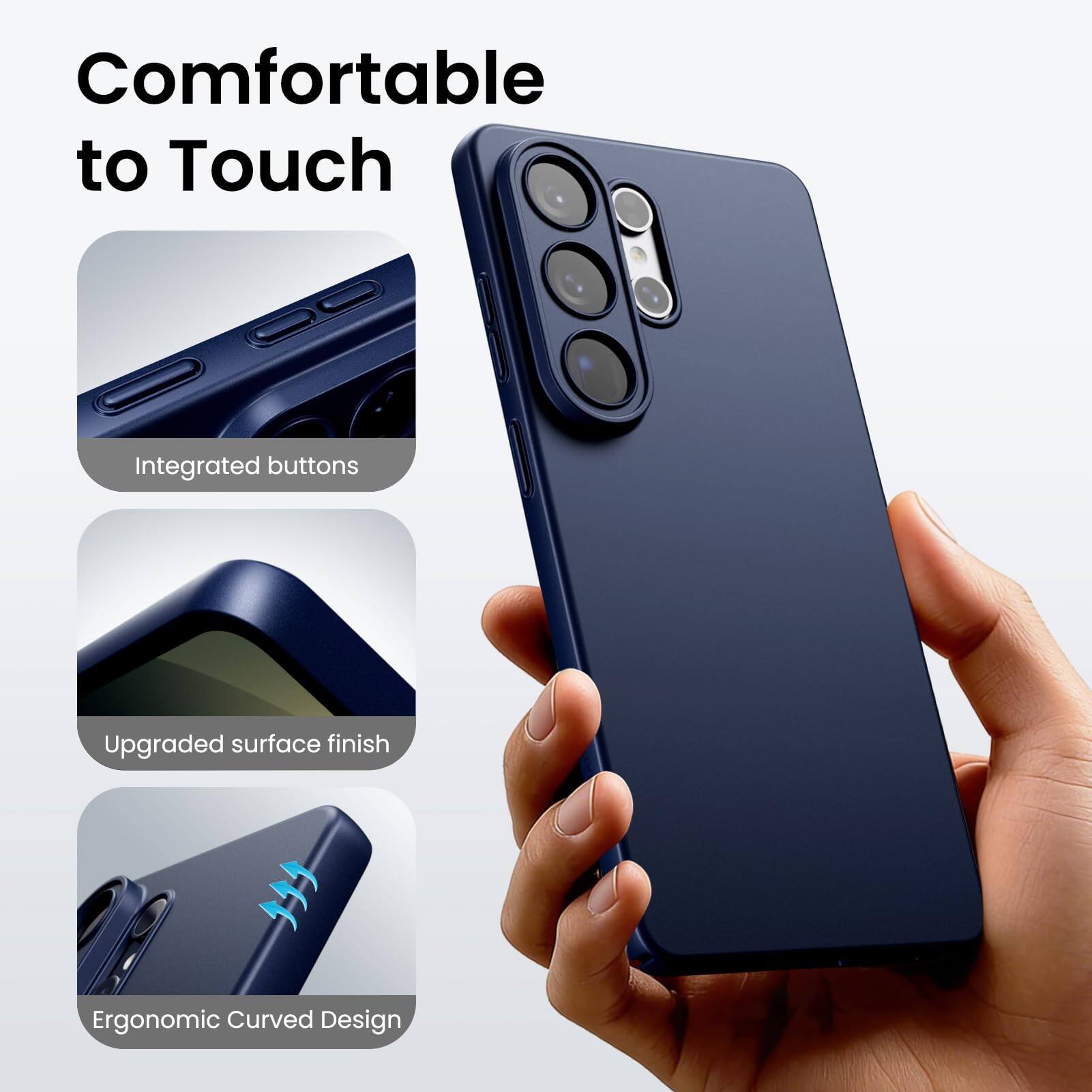 Comfortable to Touch  
Integrated buttons  
Upgraded surface finish  
Ergonomic Curved Design