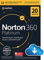 Norton - 360 Platinum (20 Device) Antivirus Internet Security Software + VPN + Dark Web Monitoring (1 Year Subscription) - Android, Mac OS, Windows, Apple iOS [Digital] - Front_Zoom