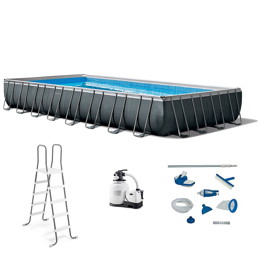 Front. Intex - 32ft x 16ft x 52in Ultra XTR Rectangular Swimming Pool and Maintenance Kit.