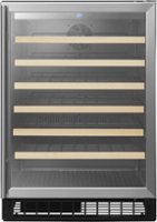 Insignia™ - 61-Bottle Built-In Wine Cooler - Stainless steel - Front_Zoom