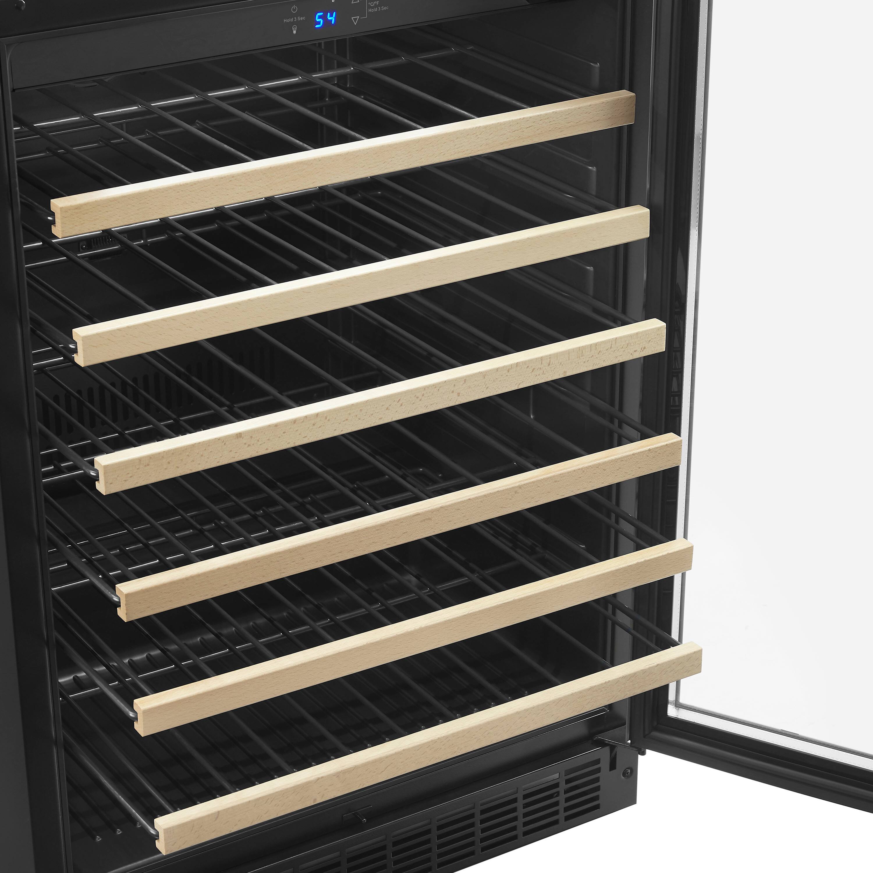 Alt View 12. Insignia™ - 61-Bottle Wine Cooler - Stainless steel.
