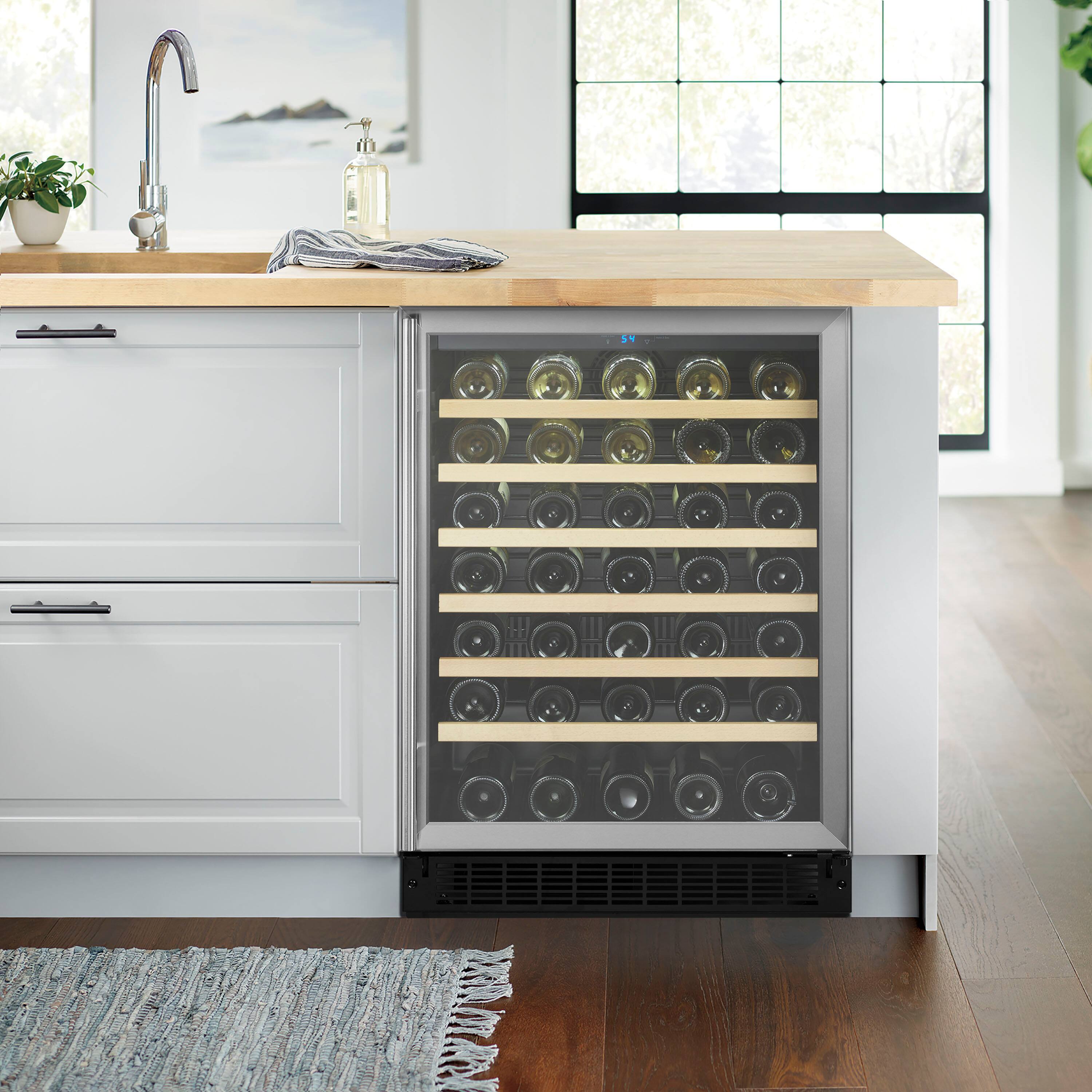 Alt View 14. Insignia™ - 61-Bottle Wine Cooler - Stainless steel.