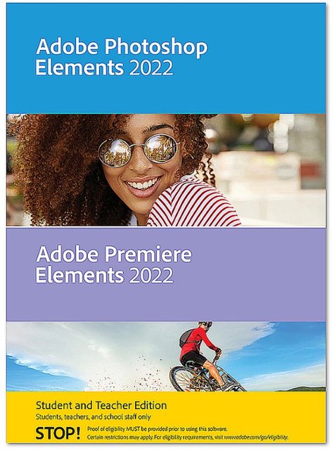 Front Zoom. Adobe - Photoshop Elements 2022 & Premiere Elements 2022 - Student & Teacher Edition - Mac OS [Digital].
