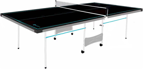 MD Sports - Official Size Table Tennis Table - Black/Blue/White