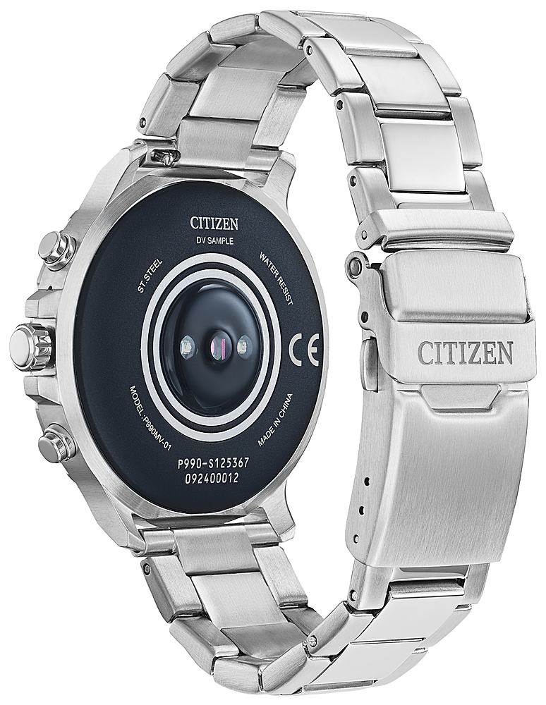 Back View: Citizen - CZ Smartwatch 46mm Stainless Steel Case - Silver