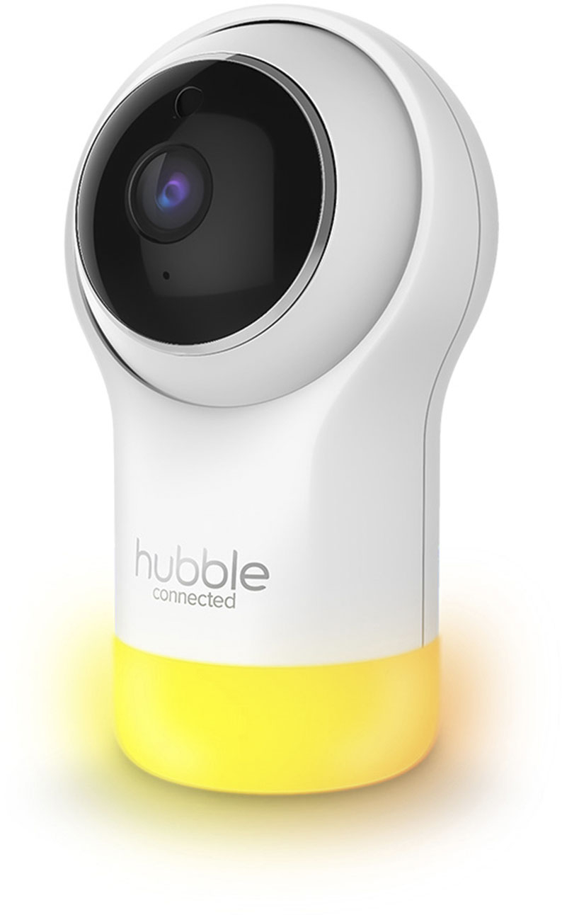 Angle View: Hubble Connected - Nursery Pal Glow Deluxe Smart HD Wi-Fi Video Baby Monitor - White