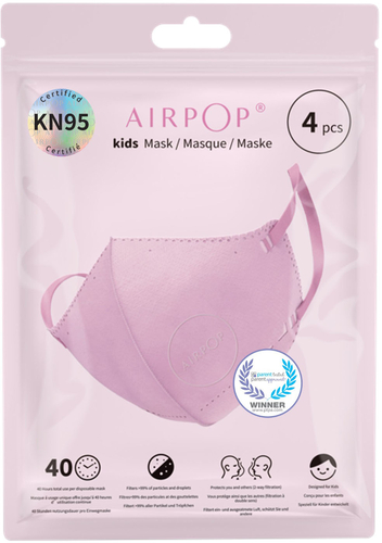 AirPOP Kids Mask NV 4pcs - Pink