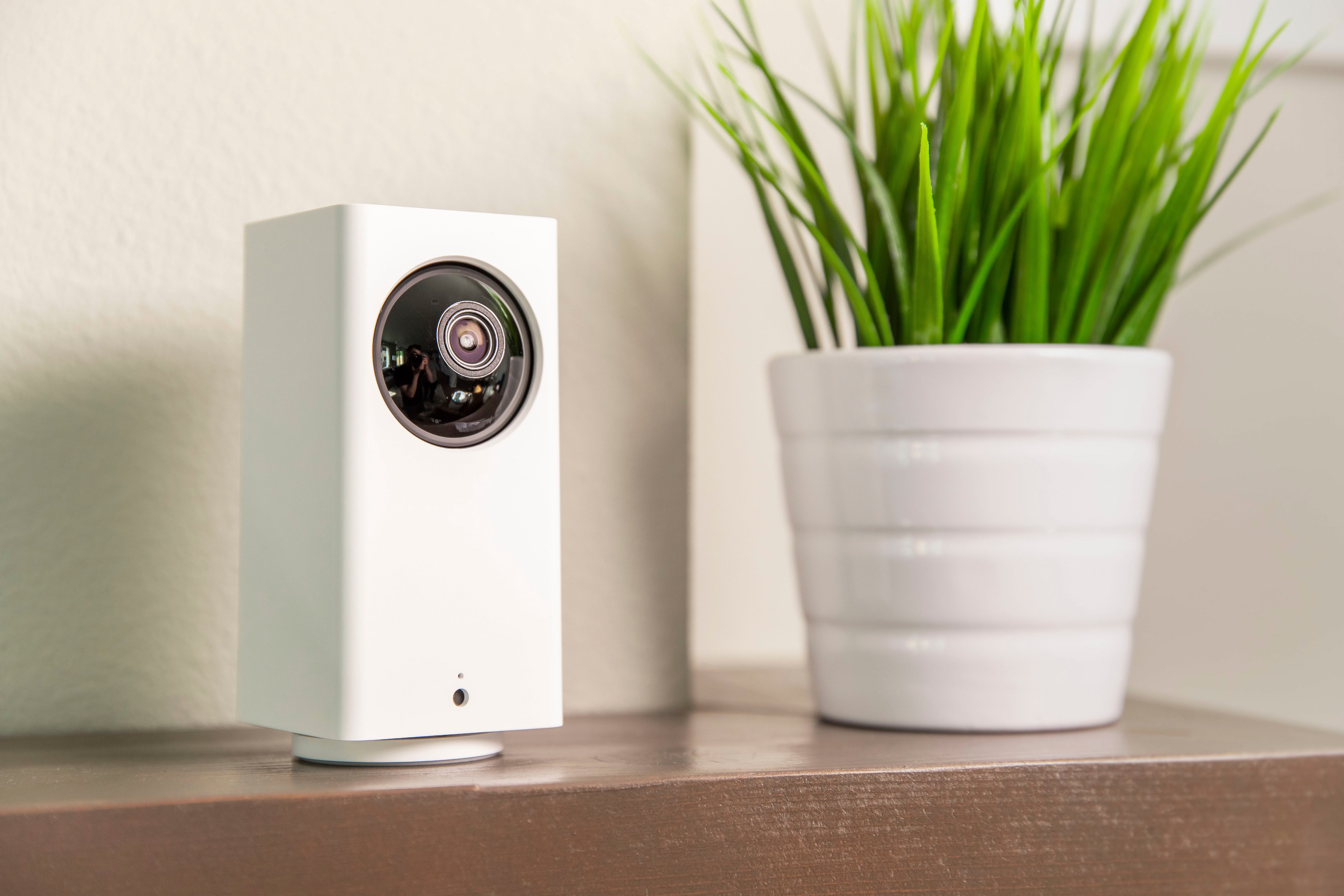 Angle View: Wyze - Pan v2 Indoor Wired 1080p HD Securtiy Camera - White