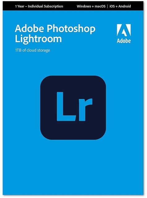 Front Zoom. Adobe - Photoshop Lightroom (1 Year Subscription) - Mac OS, Windows.
