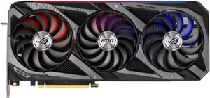 ASUS - NVIDIA GeForce ROG-STRIX-RTX3070 V2 8GB GDDR6 PCI Express 4.0 Graphics Card - Black - Front_Zoom