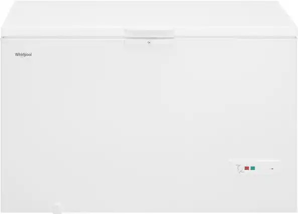 Front. Whirlpool - 16 Cu. Ft. Chest Freezer with Basket - White.