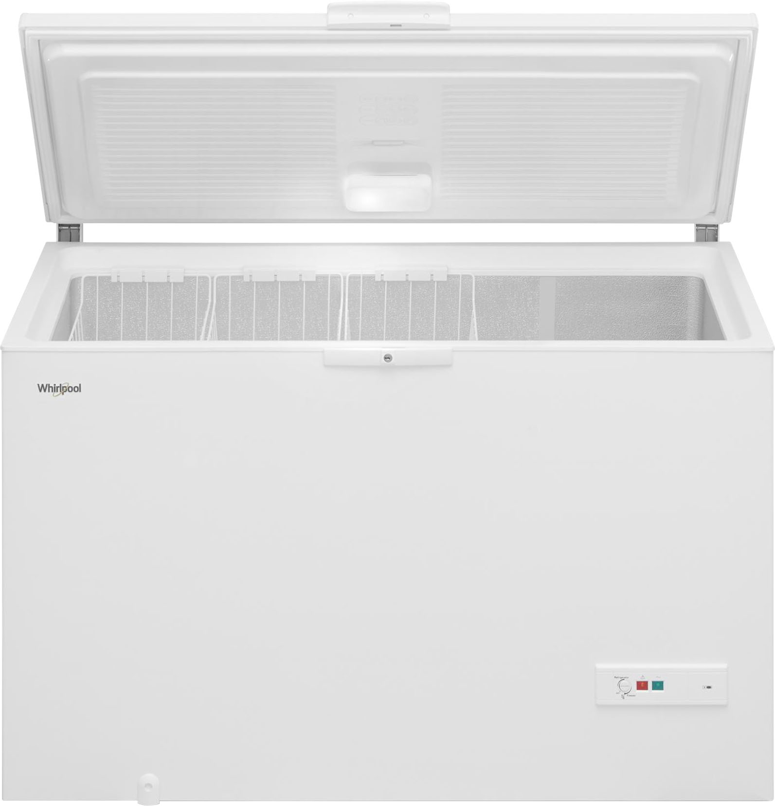 Angle View: GE - 5.0 Cu. Ft. Chest Freezer - White