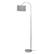 Alt View Zoom 13. Simple Designs - Arched Brushed Nickel Floor Lamp - Brushed Nickel base/Gray shade.