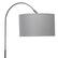 Alt View 14. Simple Designs - Arched Brushed Nickel Floor Lamp - Brushed Nickel base/Gray shade.