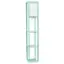 Angle. Simple Designs - Floor Lamp Etagere Organizer Storage Shelf w 2 USB Charging Ports, 1 Charging Outlet & Linen Shade - Aqua.