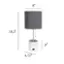 Left. Simple Designs - White Hammered Metal Organizer Table Lamp with USB charging port and Fabric Shade - White base/Gray shade.