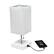 Alt View 14. Simple Designs - Petite White Stick Lamp with USB Charging Port and Fabric Shade 2 Pack Set - White base/White shade.