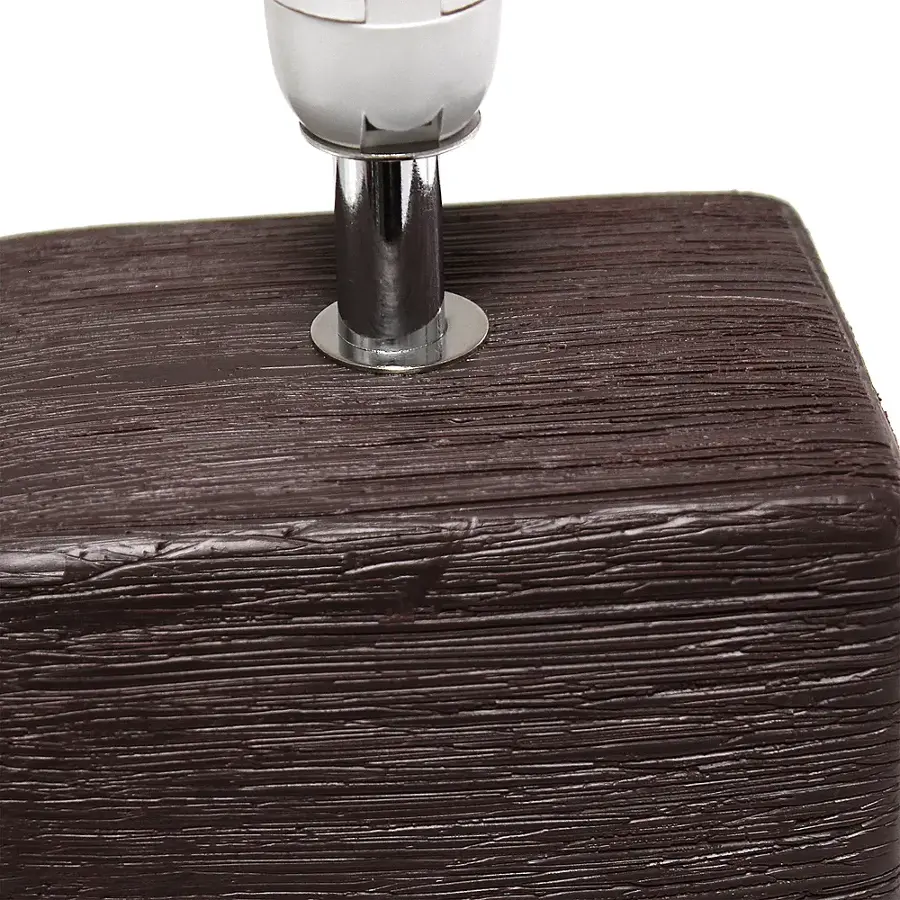 Alt View 14. Simple Designs - Petite Faux Stone Table Lamp with Fabric Shade - Brown base/White shade.