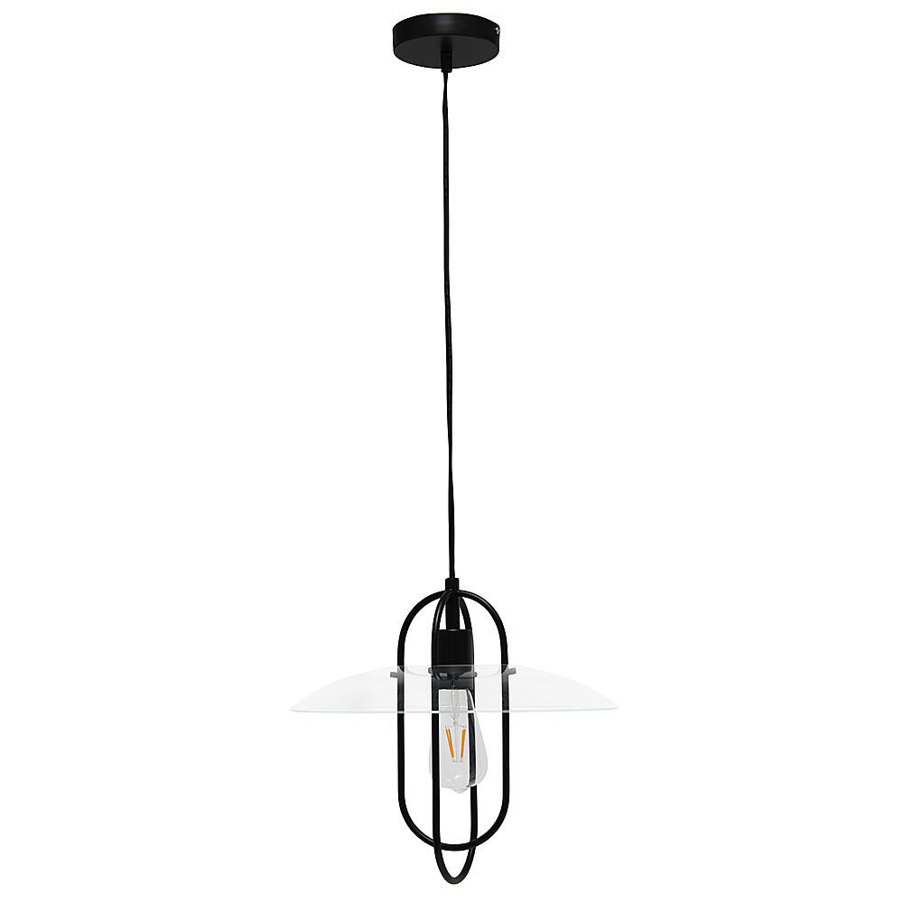 Angle View: Lalia Home - 1 Light Elongated Metal Pendant Light - Black