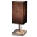 Front Zoom. Simple Designs - Petite Stick Lamp with USB Charging Port and Fabric Shade - Brushed Nickel base/Black shade.
