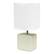 Angle. Simple Designs - Petite Faux Stone Table Lamp with Fabric Shade - Off White base/White shade.