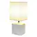 Front. Simple Designs - Petite Faux Stone Table Lamp with Fabric Shade - Off White base/White shade.