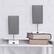 Alt View 11. Simple Designs - Petite White Stick Lamp with USB Charging Port and Fabric Shade 2 Pack Set - White base/Gray shade.