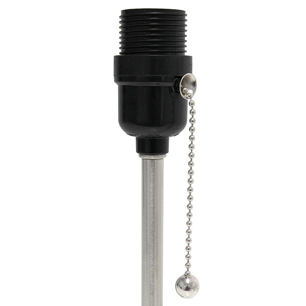 Alt View Zoom 16. Simple Designs - Petite White Stick Lamp with USB Charging Port and Black Fabric Shade 2 Pack Set - White base/Black shade.