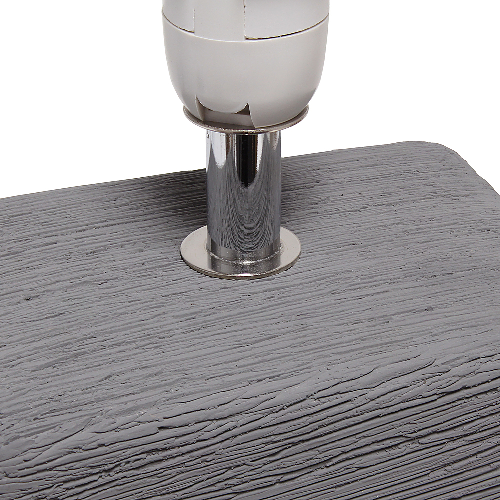 Alt View 14. Simple Designs - Petite Faux Stone Table Lamp with Fabric Shade - Gray base/White Shade.
